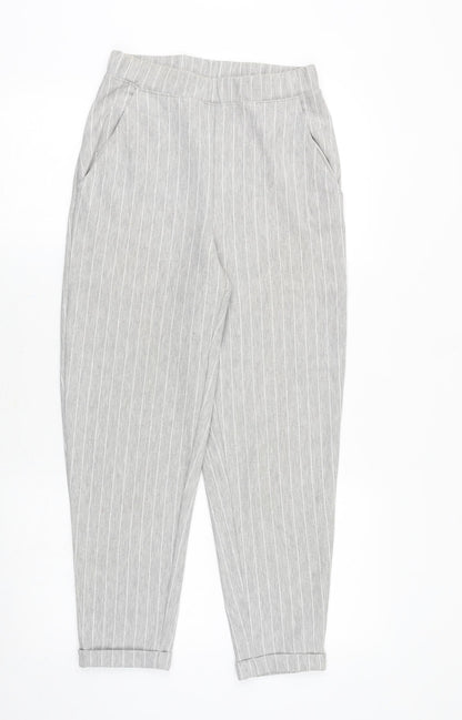 Womens UK Size XS H&M Regular Fit Chino Grey Trousers