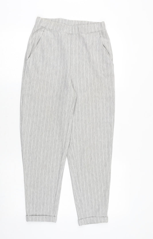 Womens UK Size XS H&M Regular Fit Chino Grey Trousers