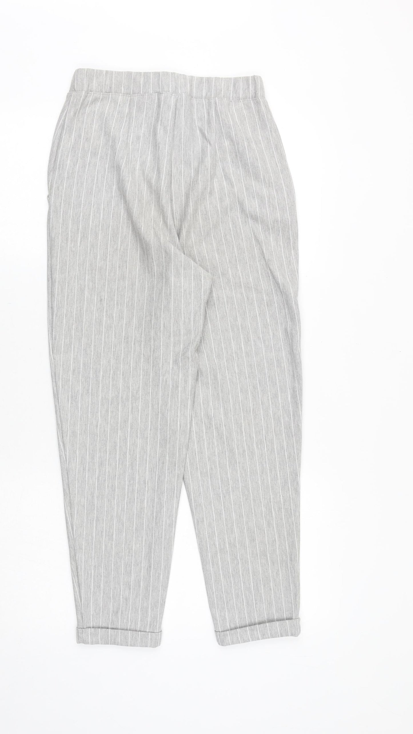 Womens UK Size XS H&M Regular Fit Chino Grey Trousers