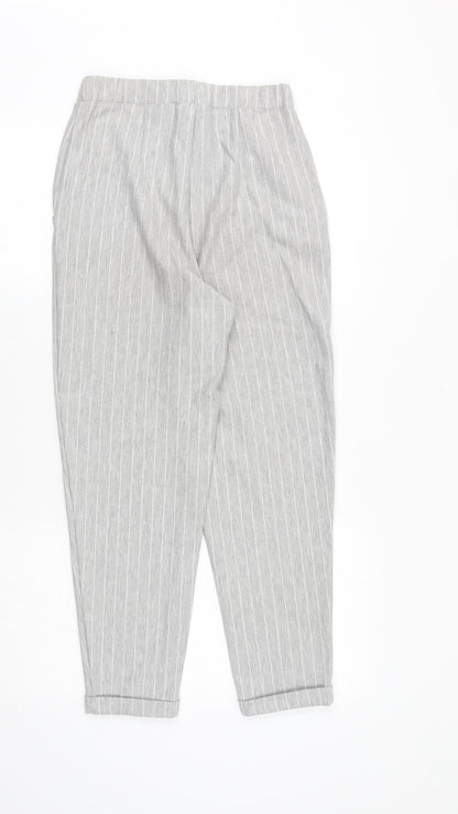 Womens UK Size XS H&M Regular Fit Chino Grey Trousers