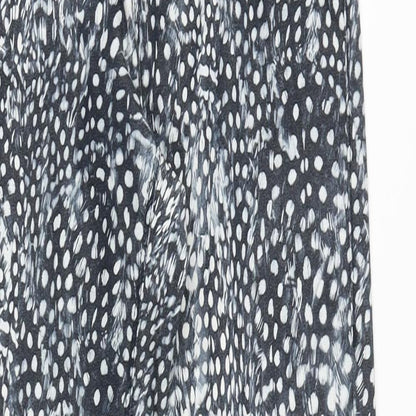 Topshop Womens Black Geometric Cotton Skinny Jeans Size 28 in Regular Zip