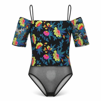 Womens UK Size 6 Topshop One-Piece Black Bodysuit