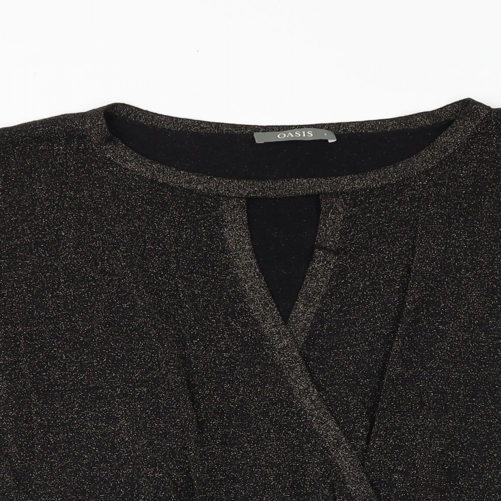 Womens UK Size S Oasis Black Pullover Jumper