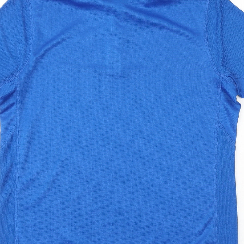 Slazenger Mens Blue Polyester Polo Size XS Collared Button