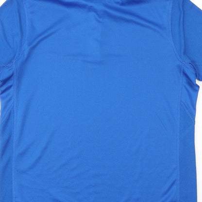 Slazenger Mens Blue Polyester Polo Size XS Collared Button