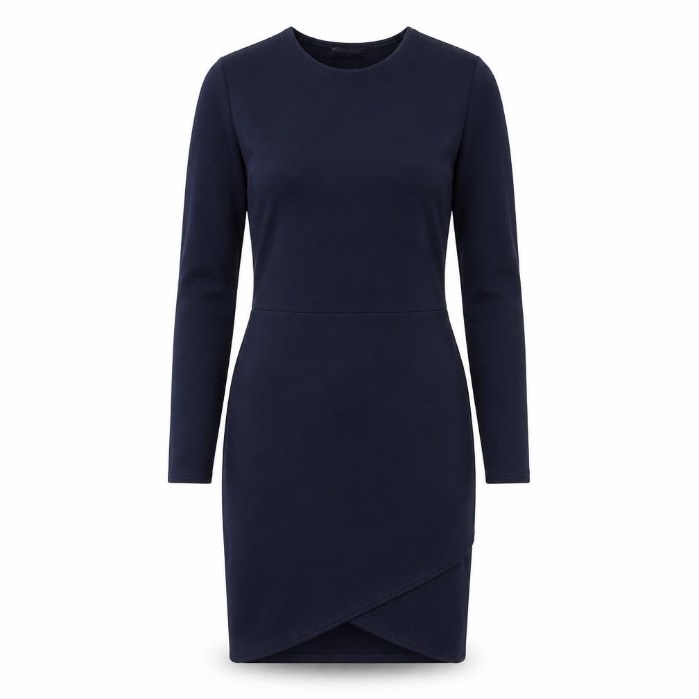 PRETTYLITTLETHING Womens Blue Polyester Shift Size 10 Round Neck Pullover