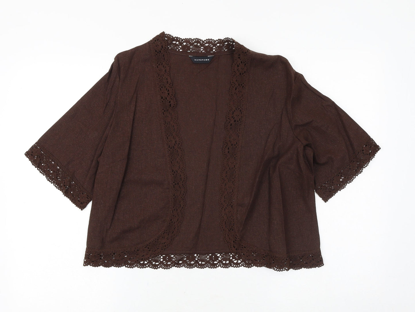 Womens UK Size 12 Wardrobe Brown Cardigan Jumper