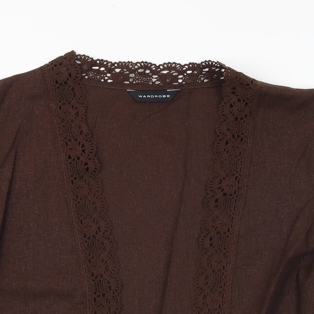 Womens UK Size 12 Wardrobe Brown Cardigan Jumper