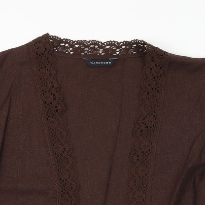 Womens UK Size 12 Wardrobe Brown Cardigan Jumper