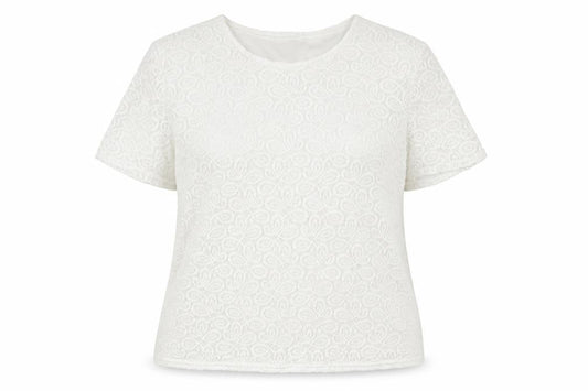 Womens UK Size 16 Agenda White Basic T-Shirt
