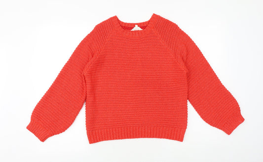 Falmer heritage Womens Red Round Neck Acrylic Pullover Jumper Size M