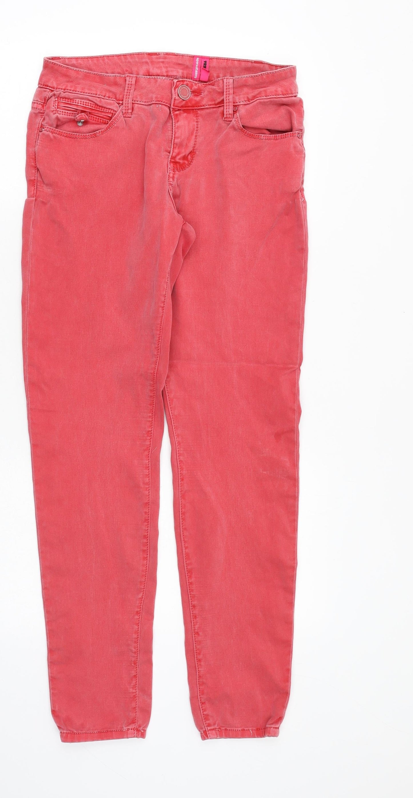Womens UK Size 10 YESYES Regular Fit Skinny Pink Jeans