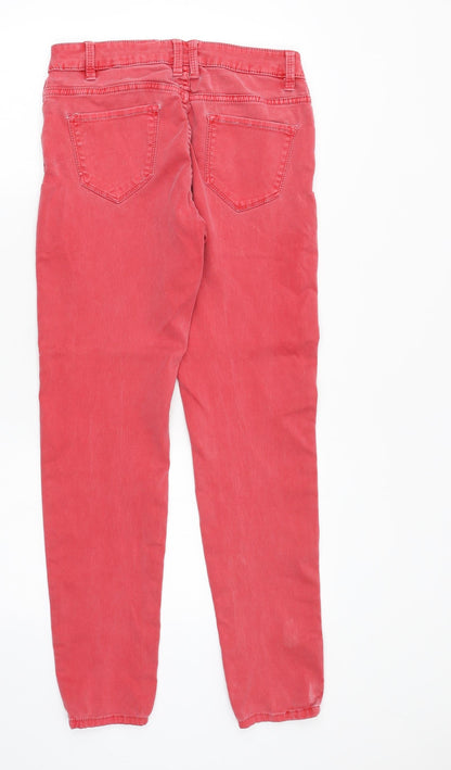 Womens UK Size 10 YESYES Regular Fit Skinny Pink Jeans