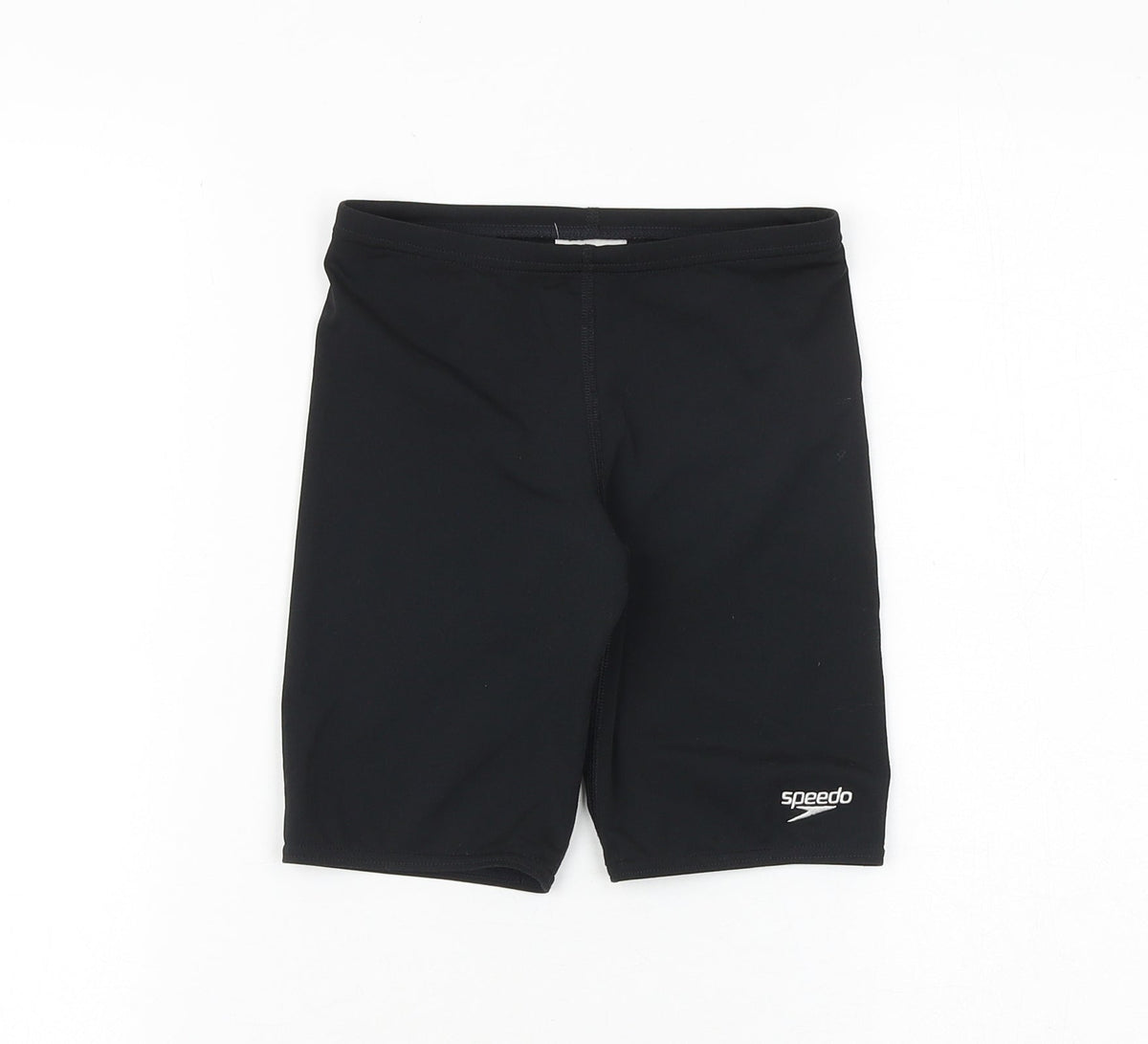 Speedo Girls Black Polyester Compression Shorts Size 8 Years Regular Tie