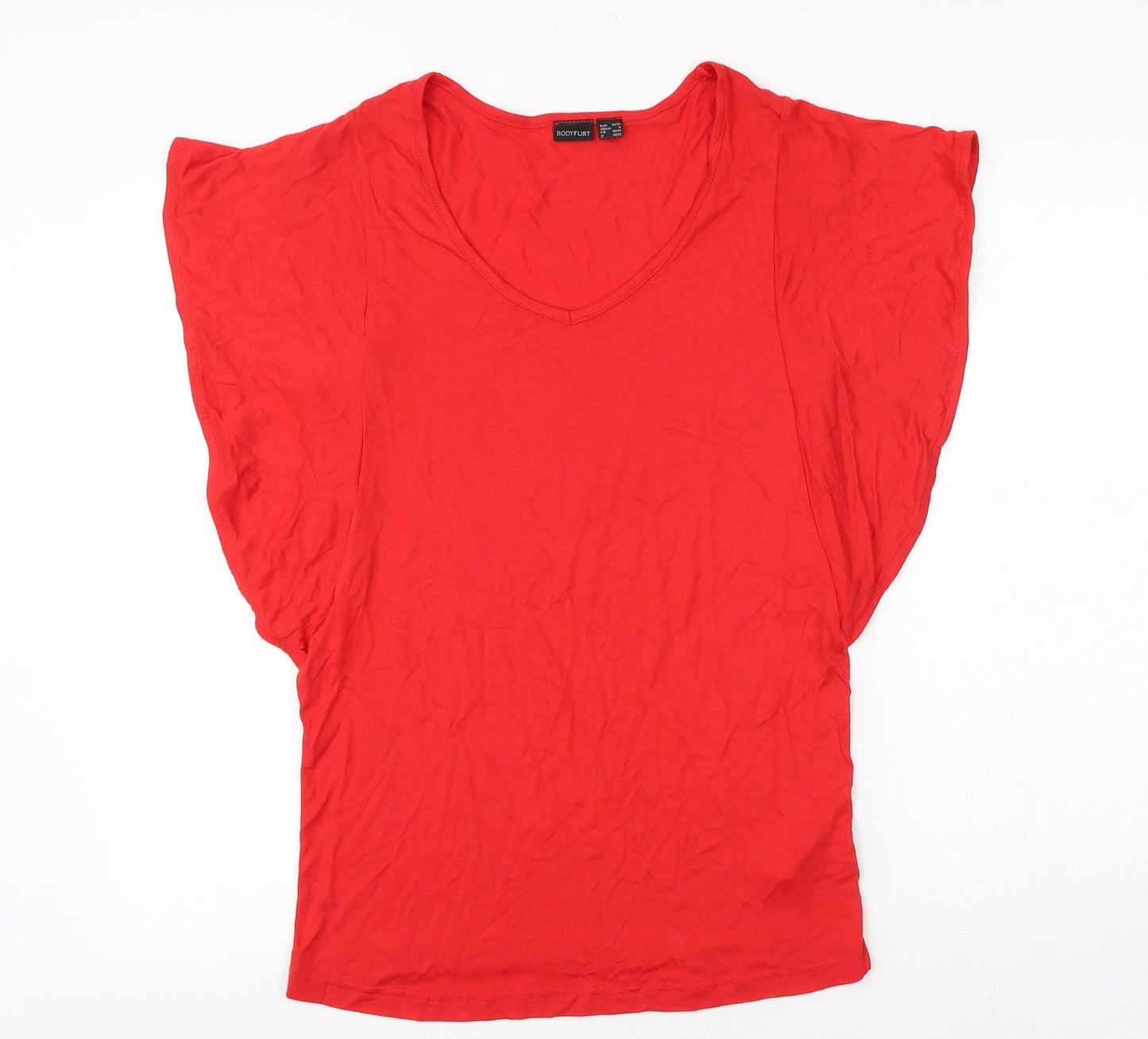 Womens UK Size S Body Flirt Red Tunic T-Shirt