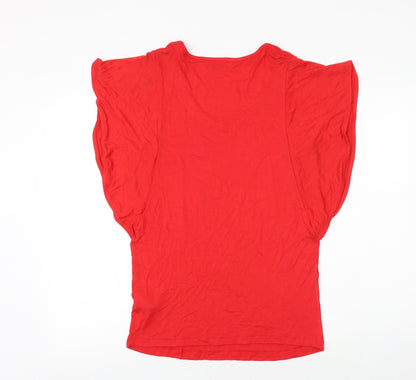 Womens UK Size S Body Flirt Red Tunic T-Shirt