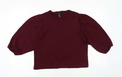 Womens UK Size 12 New Look Purple Basic T-Shirt