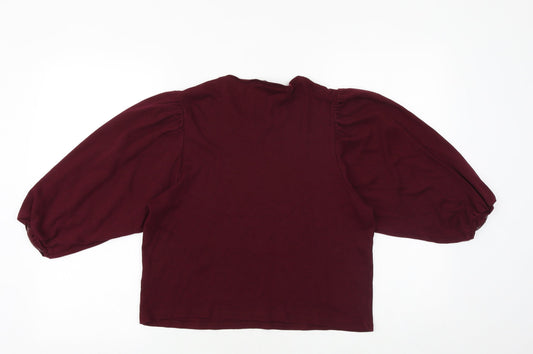 Womens UK Size 12 New Look Purple Basic T-Shirt