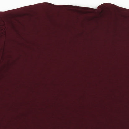 Womens UK Size 12 New Look Purple Basic T-Shirt