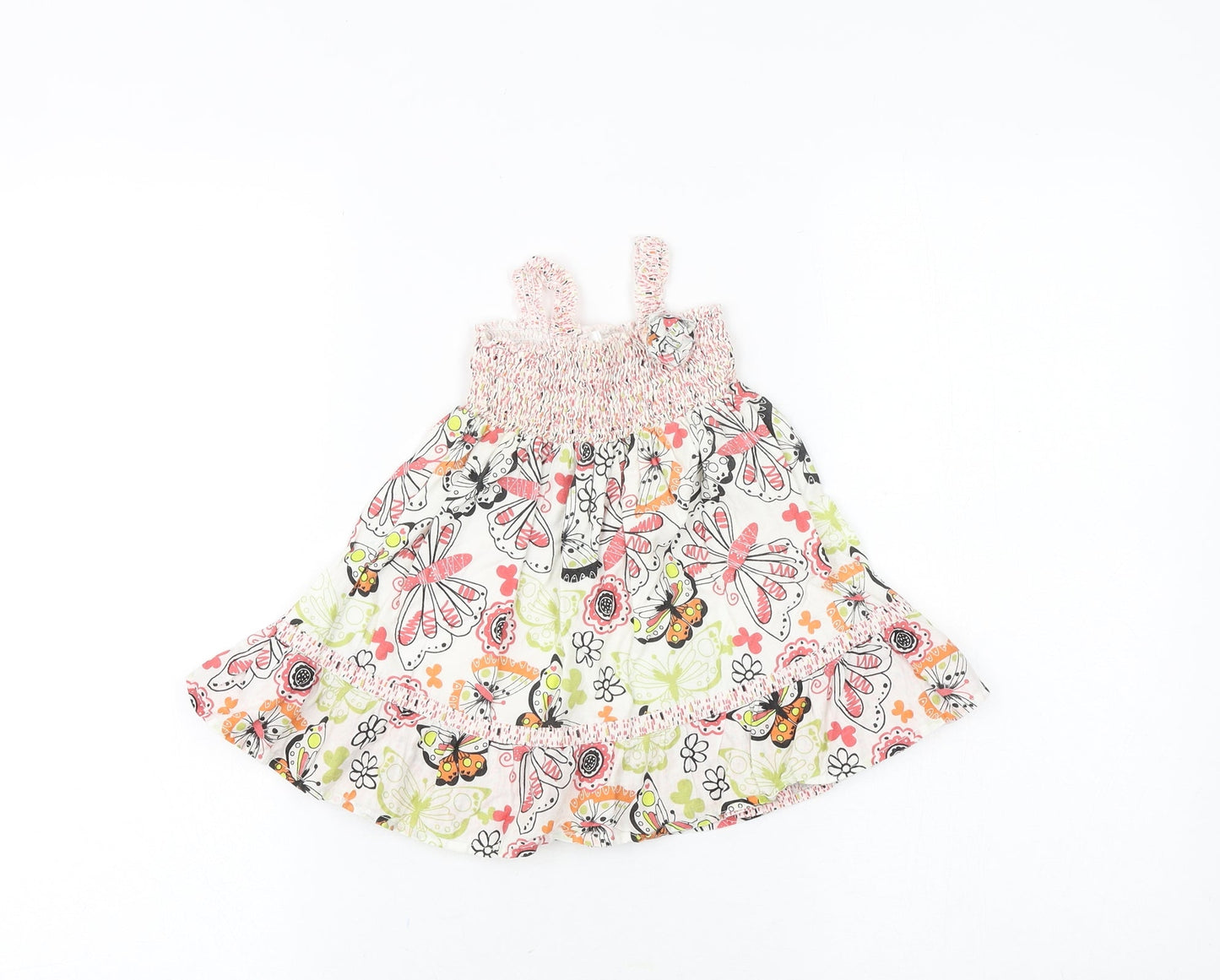 M&Co Baby Multicoloured Geometric 100% Cotton A-Line Size 3-6 Months Round Neck Pullover - Butterfly
