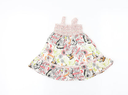 M&Co Baby Multicoloured Geometric 100% Cotton A-Line Size 3-6 Months Round Neck Pullover - Butterfly
