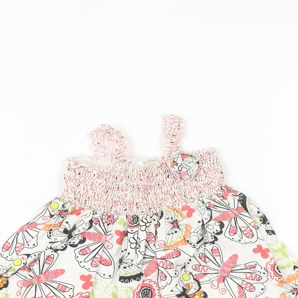 M&Co Baby Multicoloured Geometric 100% Cotton A-Line Size 3-6 Months Round Neck Pullover - Butterfly