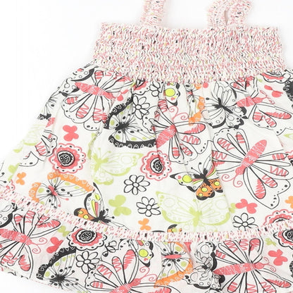 M&Co Baby Multicoloured Geometric 100% Cotton A-Line Size 3-6 Months Round Neck Pullover - Butterfly