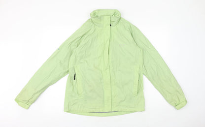 Womens UK Size 10 Technicals Green Windbreaker Coat