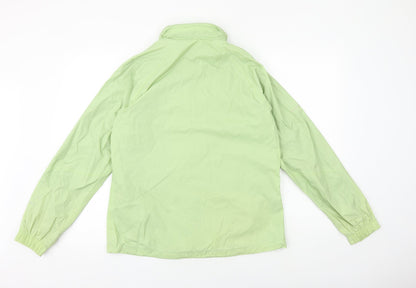 Womens UK Size 10 Technicals Green Windbreaker Coat
