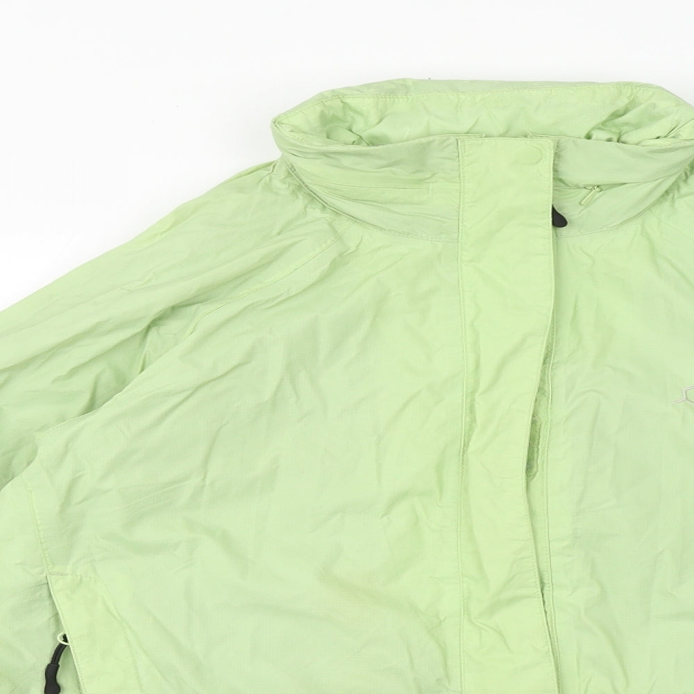 Womens UK Size 10 Technicals Green Windbreaker Coat