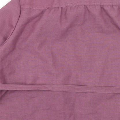 Dereta Womens Purple Polyester Basic Button-Up Size 16 Collared