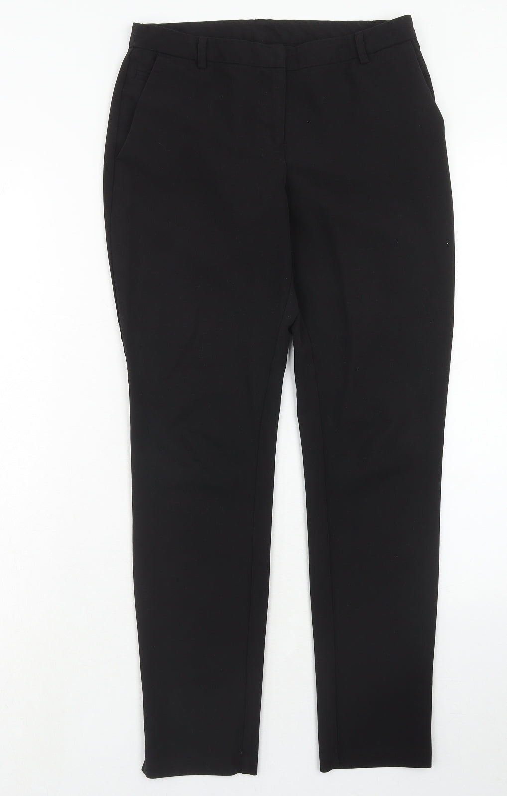 Womens UK Size 8 New Look Regular Fit Chino Black Trousers