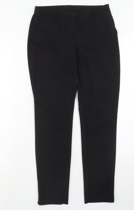 Womens UK Size 8 New Look Regular Fit Chino Black Trousers