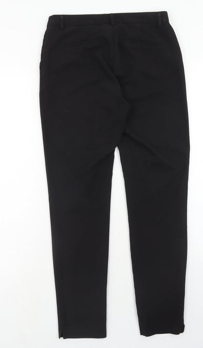 Womens UK Size 8 New Look Regular Fit Chino Black Trousers
