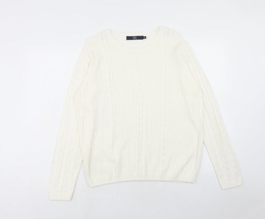 Womens UK Size M EWM Ivory Pullover Jumper