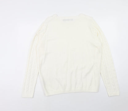 Womens UK Size M EWM Ivory Pullover Jumper