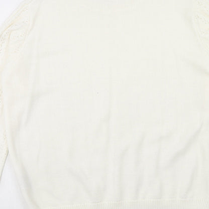 Womens UK Size M EWM Ivory Pullover Jumper