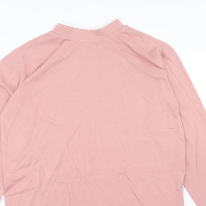 Missguided Womens Pink Polyester Jumper Dress Size 6 Mock Neck Pullover