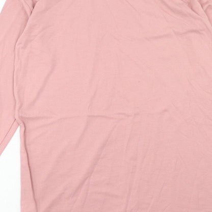 Missguided Womens Pink Polyester Jumper Dress Size 6 Mock Neck Pullover