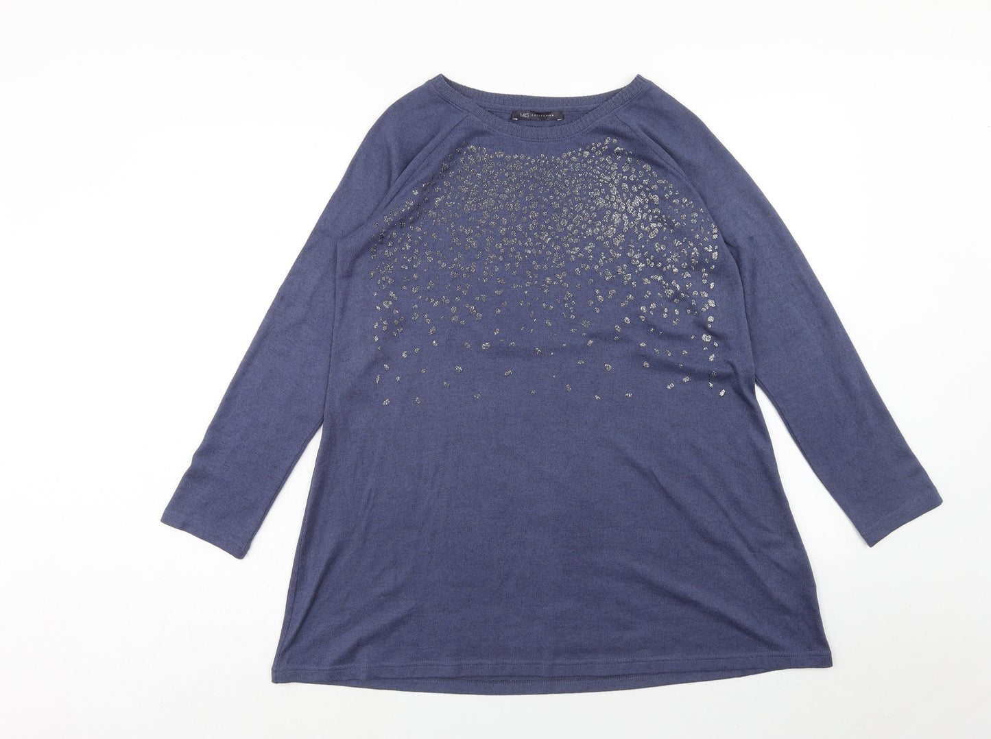 Womens UK Size 14 Marks and Spencer Purple Pullover Jumper