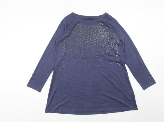 Womens UK Size 14 Marks and Spencer Purple Pullover Jumper