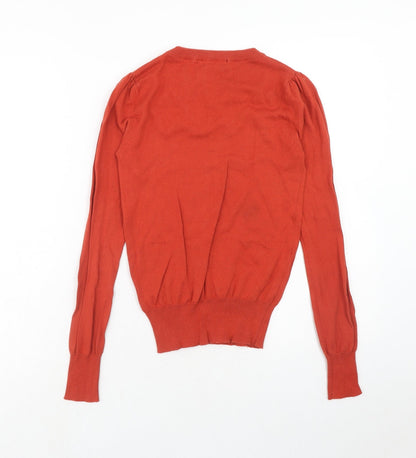Womens UK Size 6 International Red Pullover Jumper