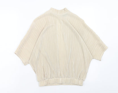 Womens UK Size 6 Topshop Brown Basic Blouse