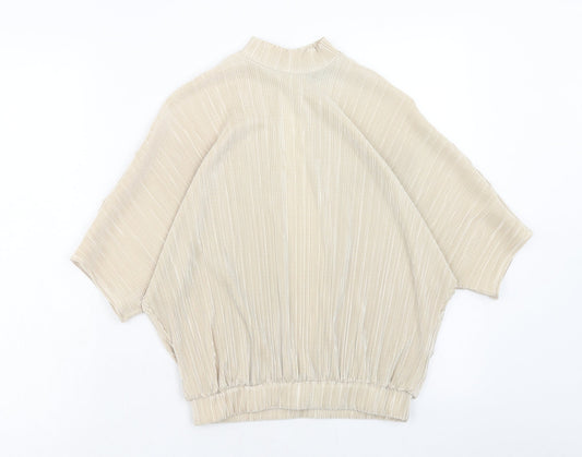 Womens UK Size 6 Topshop Brown Basic Blouse