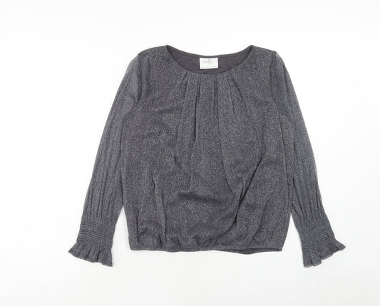 Womens UK Size 10 Wallis Silver Basic Blouse