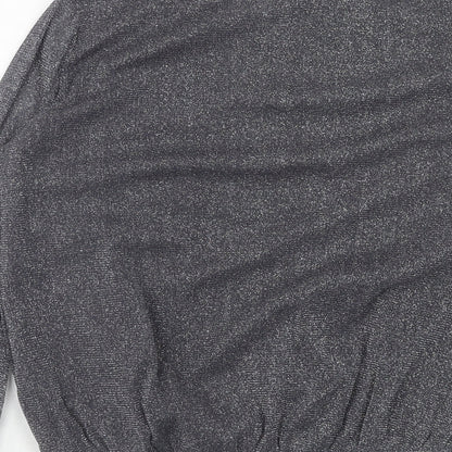 Womens UK Size 10 Wallis Silver Basic Blouse