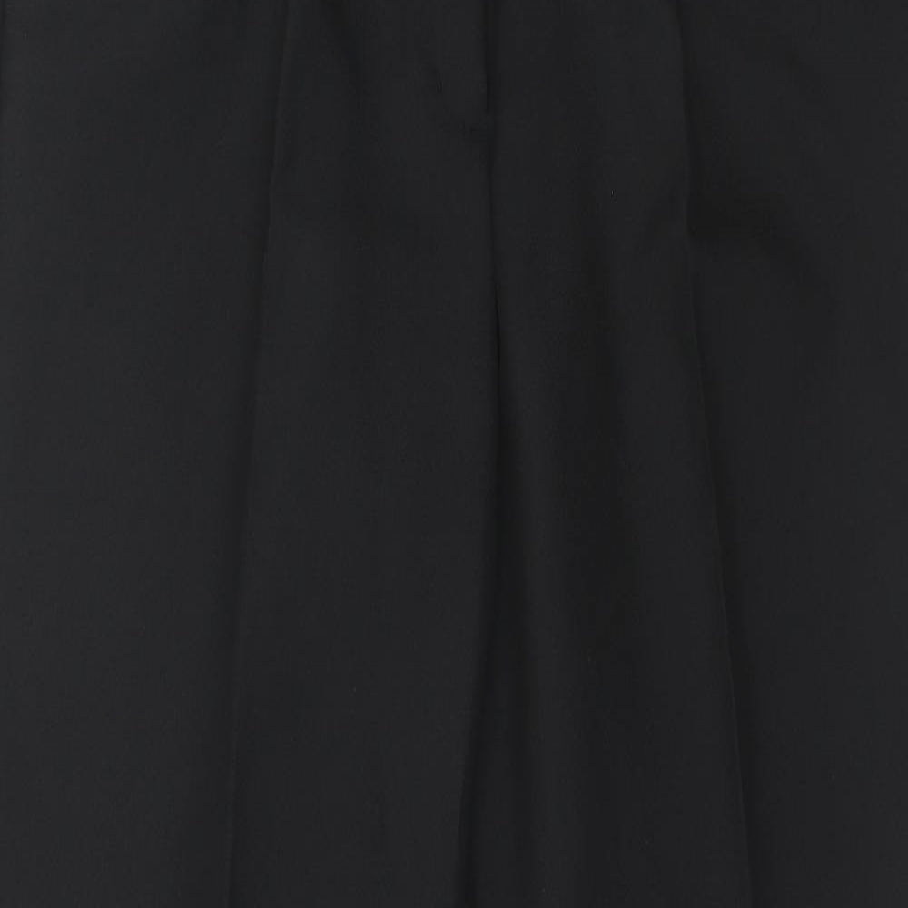 Daxon Womens Black Polyester Trousers Size 18 Regular Zip