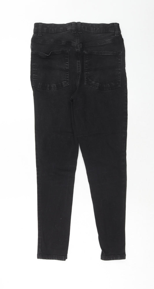 COLLUSION Womens Black Cotton Skinny Jeans Size 28 in L28 in Regular Zip