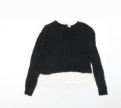 Womens UK Size S H&M Black Pullover Jumper
