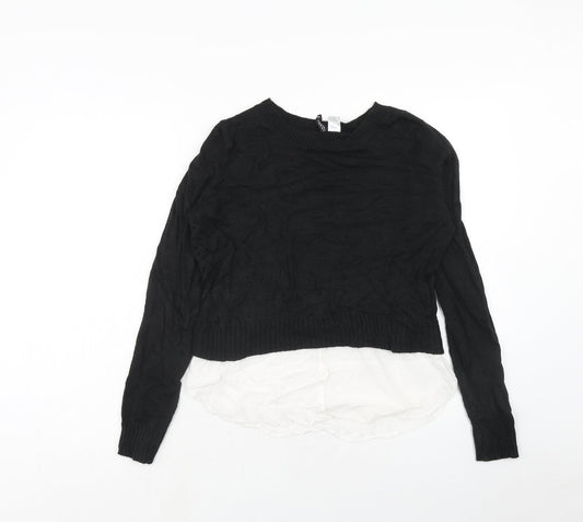 Womens UK Size S H&M Black Pullover Jumper